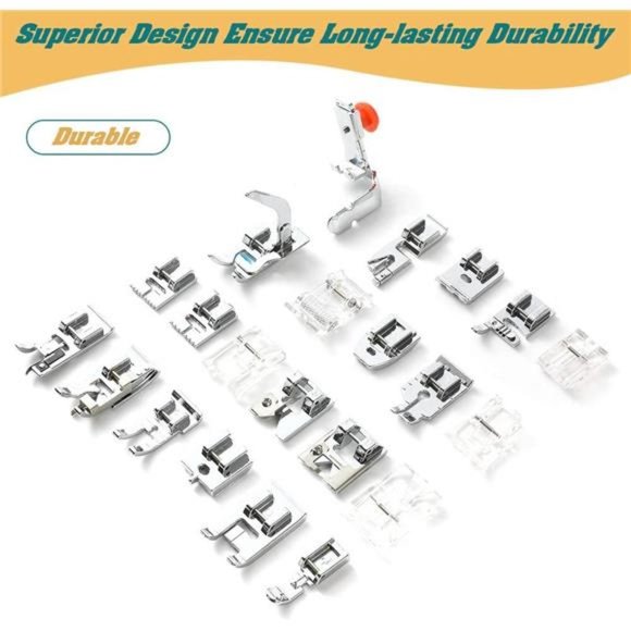 48Pcs Sewing Machine Presser Feet Sewing Foot Set for Brother, Babylock, Singer - Picture 4 of 7